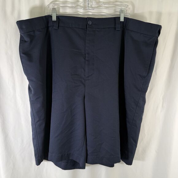 Oak Hill Shorts Men's 50L Navy Blue Flat Front 11" Inseam Chino Soft - Picture 1 of 7